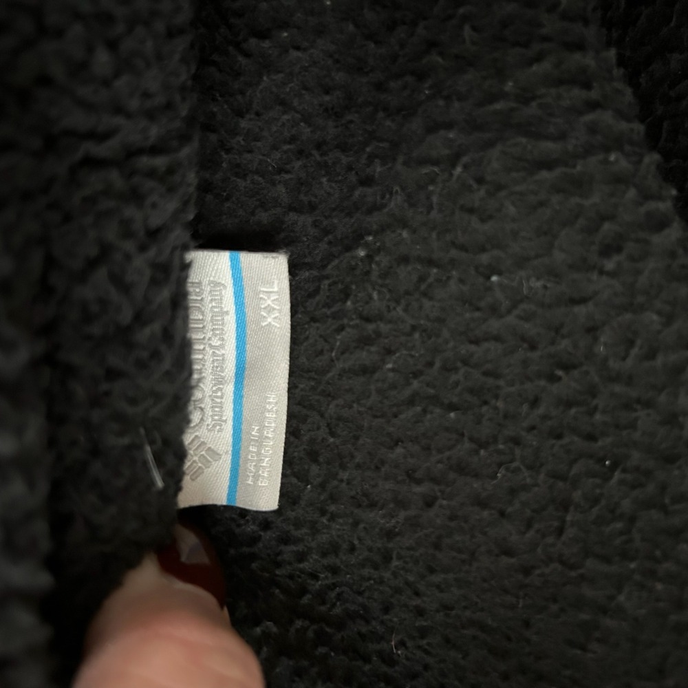 Columbia‎ Fleece Snap Neck Shirt Jacket Black Size XXL Women's Cozy Warm Layer - Picture 5 of 10